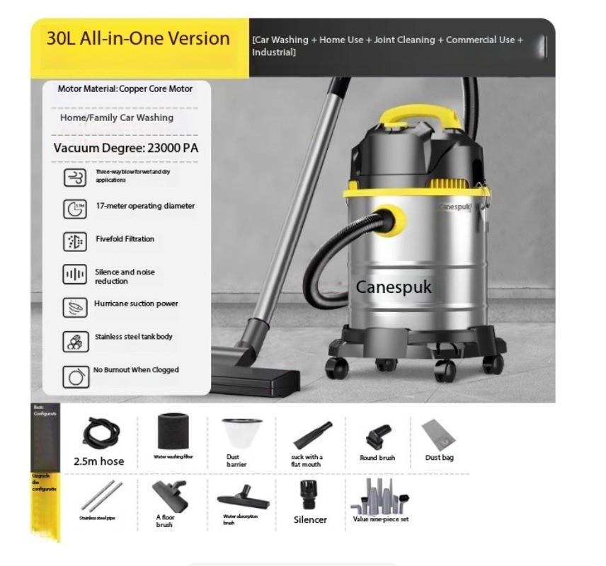 Vacuum Cleaner, Industrial, Household, Car Wash, Cleaning, High Power.
