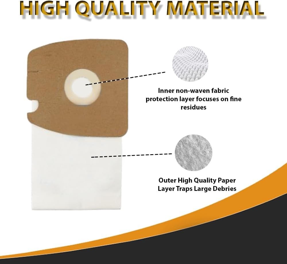 9 micro filtration Bags Fits For Eureka MM Mighty Mite 3670, 3680 Canister