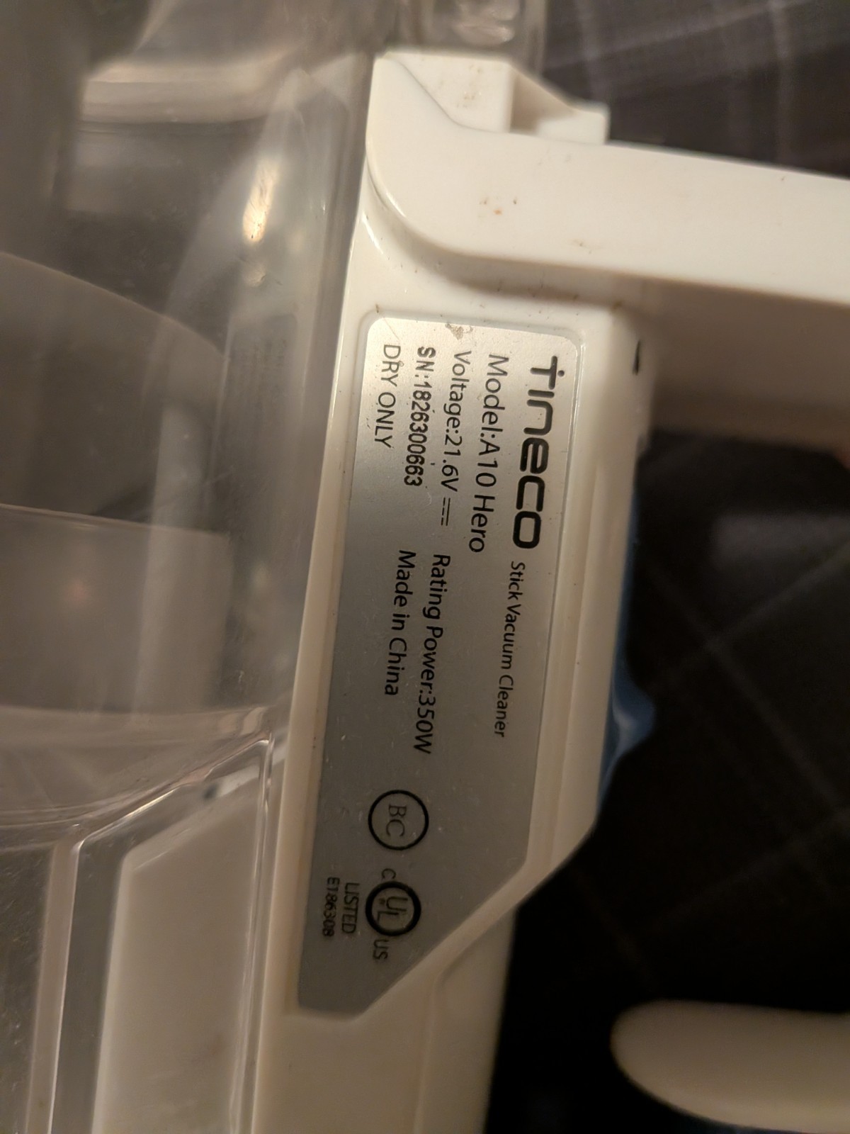 GENUINE Tineco A10 Hero Cordless Vacuum Head Motor Body- (No Battery)