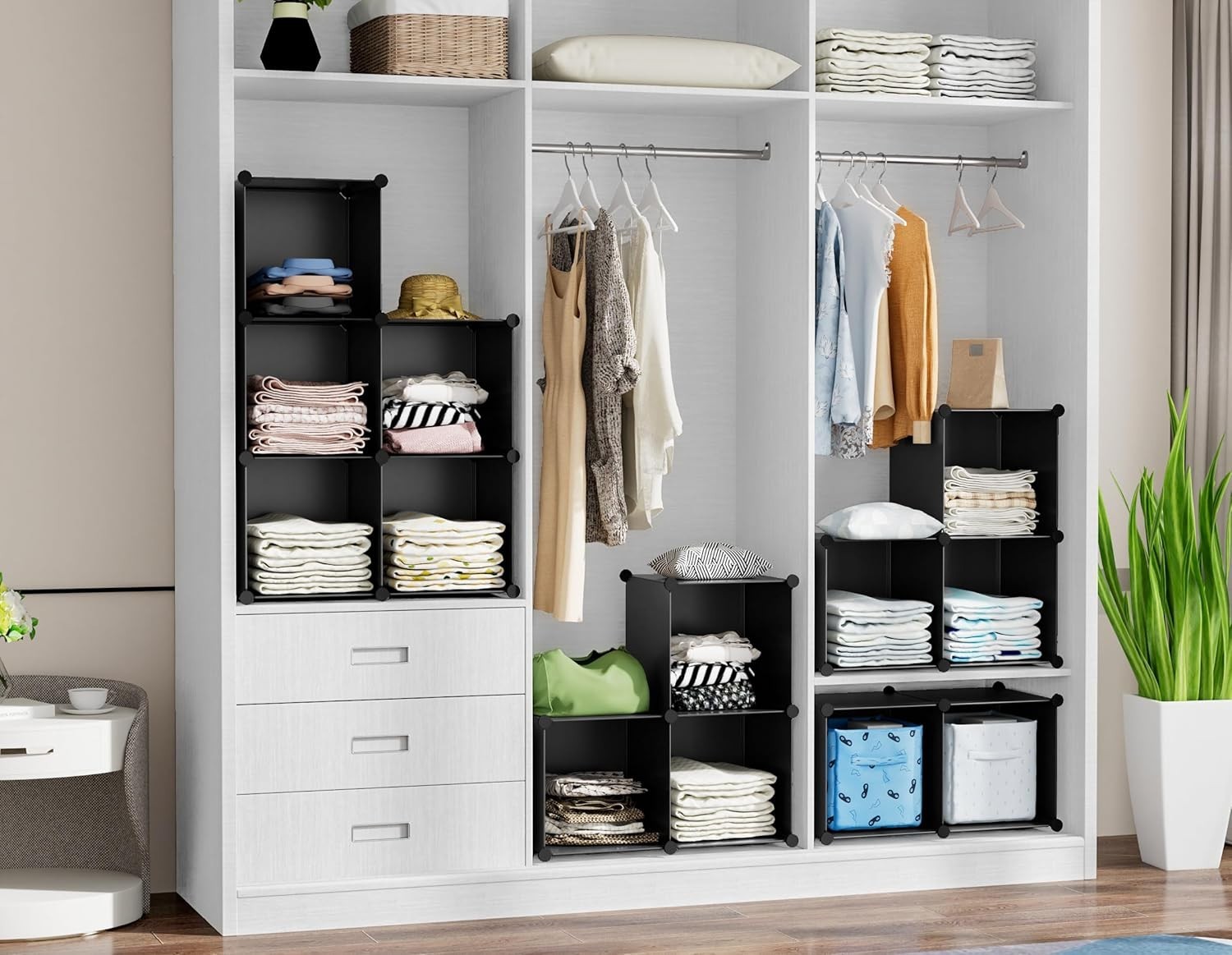 Storage Cube Organizer Shelf Bookcase Closet Kids Bathroom Bedroom Office
