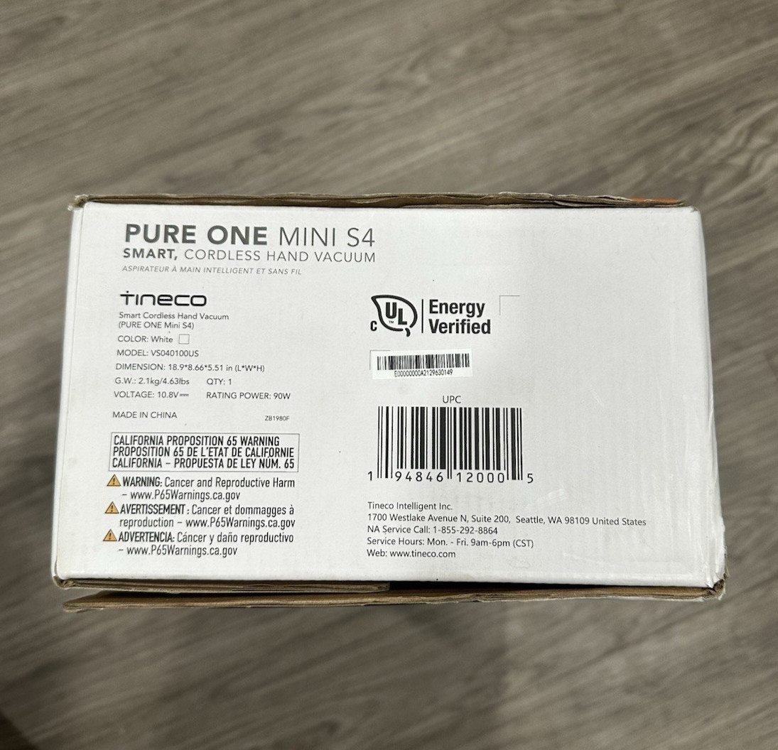 OPEN BOX Tineco Pure One Mini S4 Smart Cordless Handheld Vacuum – FREE SHIPPING