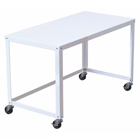 Space Solutions 21648 Soho Mobile Desk, 48″ W, White, 23 7/8 In D X 30″ H, 47