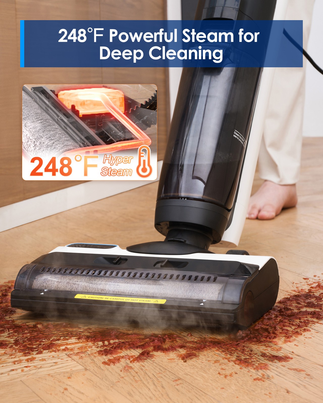 Tineco IFLOOR 5 Steam Wet Dry Vacuum All-in-one, Hardwood Floor Cleaner