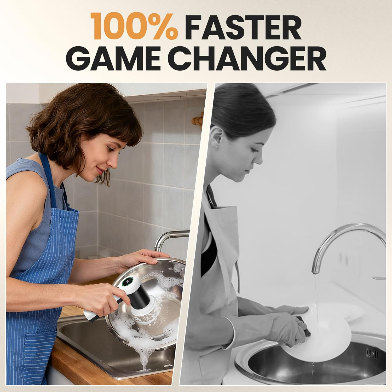 Electric Spin Scrubber for Bathroom and Shower Cleaning SD-CTB02 | 2 Speeds Cord
