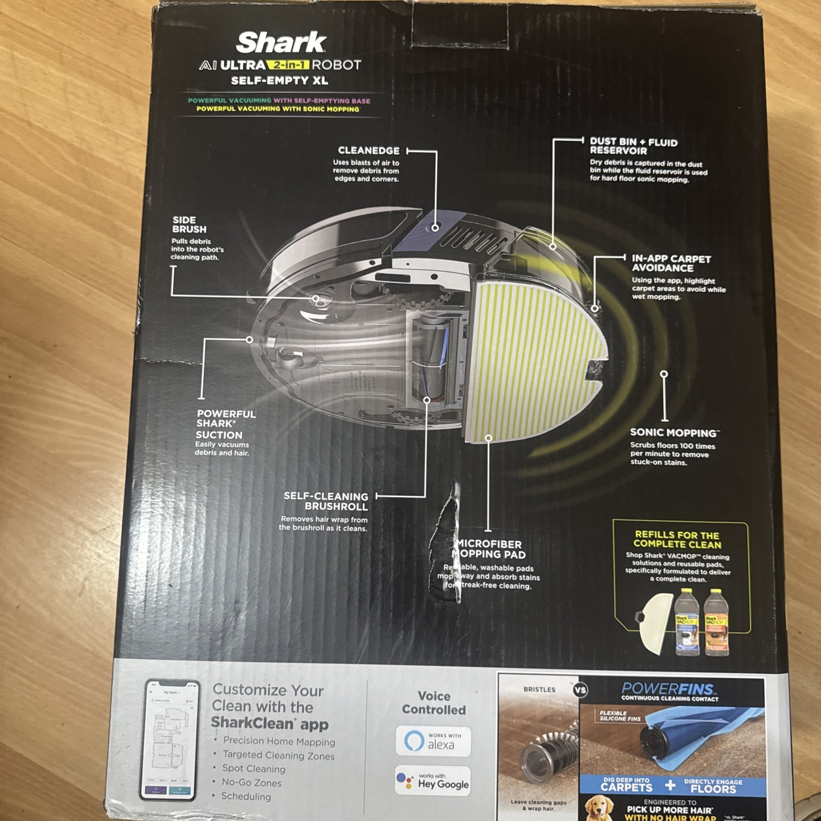 Shark AI Ultra RV2610WA 2-in-1 Robot Vacuum & Mop with XL HEPA Self-Empty Base