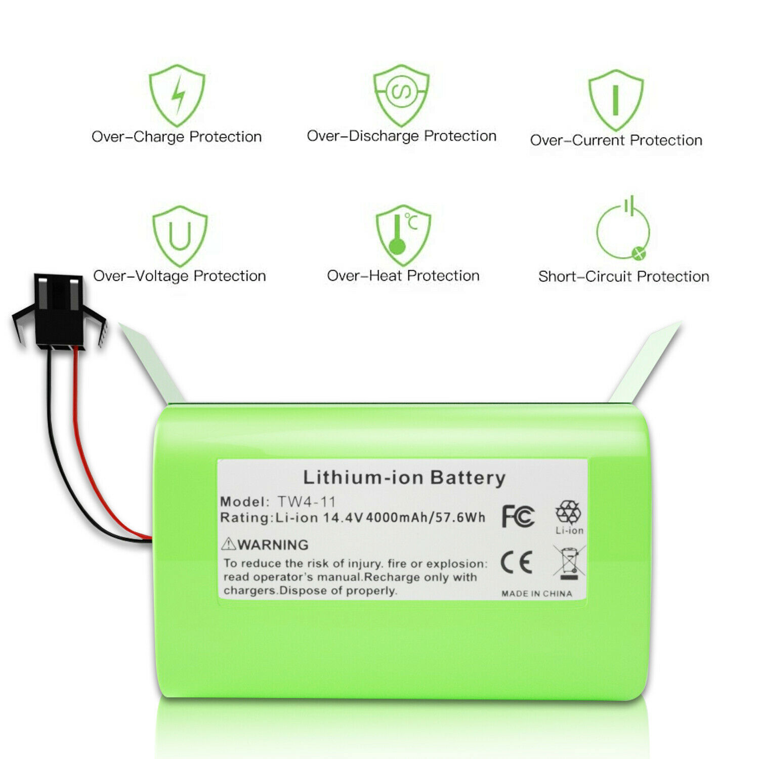 TW4-11 Battery For Ecovacs Deebot N79 N79S N622 DN621 Cordless 4.0Ah Replacement