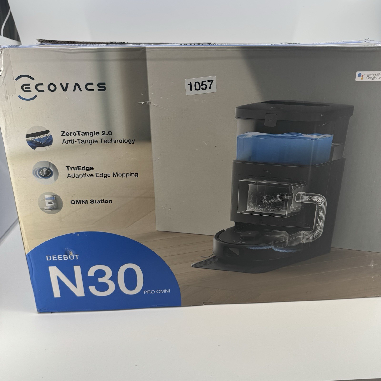 ECOVACS DEEBOT N30 Pro OMNI Robot Vacuum & Mop w/ OMNI Station Tested Works