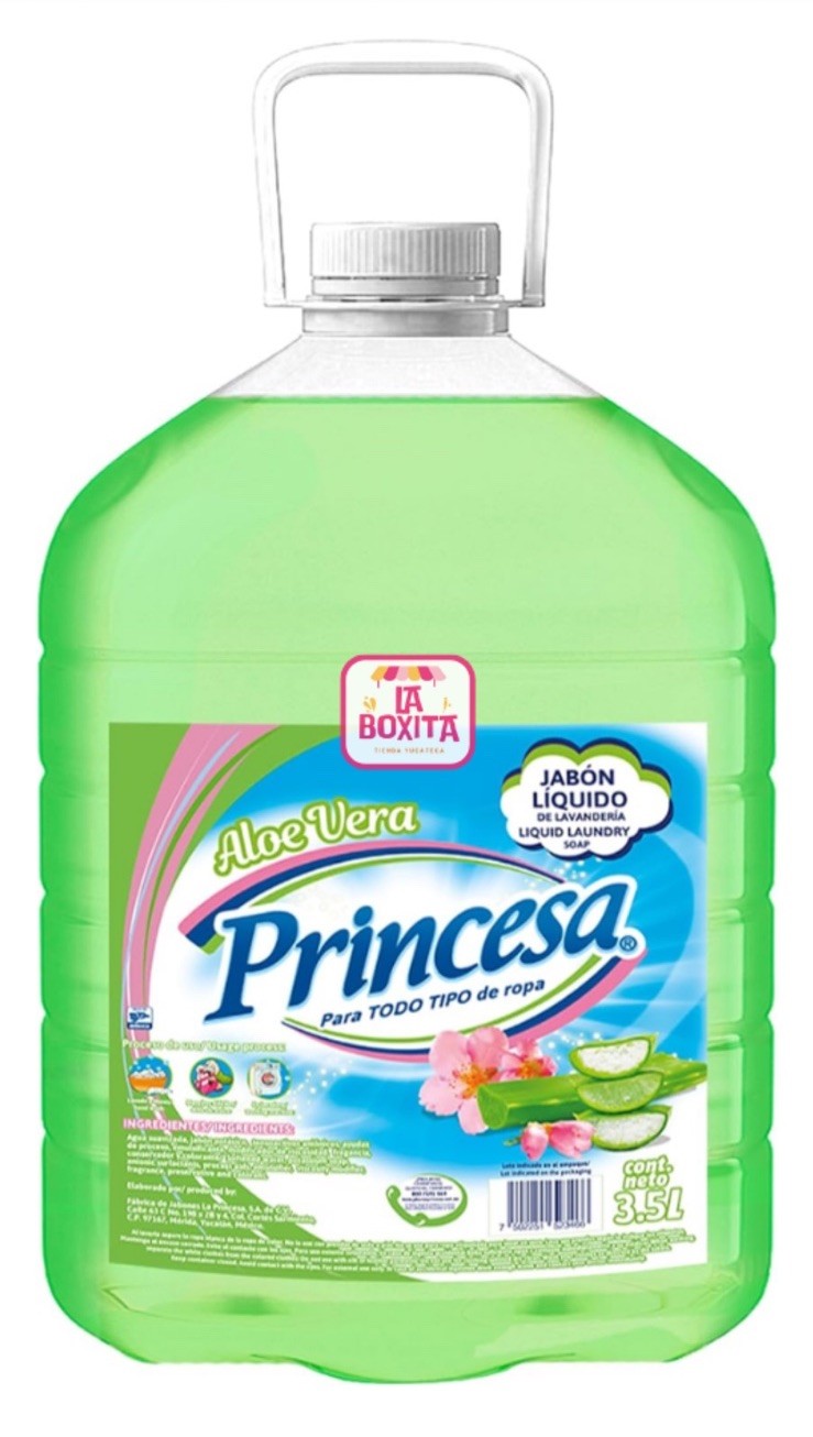 2 Pack PRINCESA JABON ALOE LIQUIDÓ LAUNDRY DETERGENT – 2 Pack 3.5L C/U