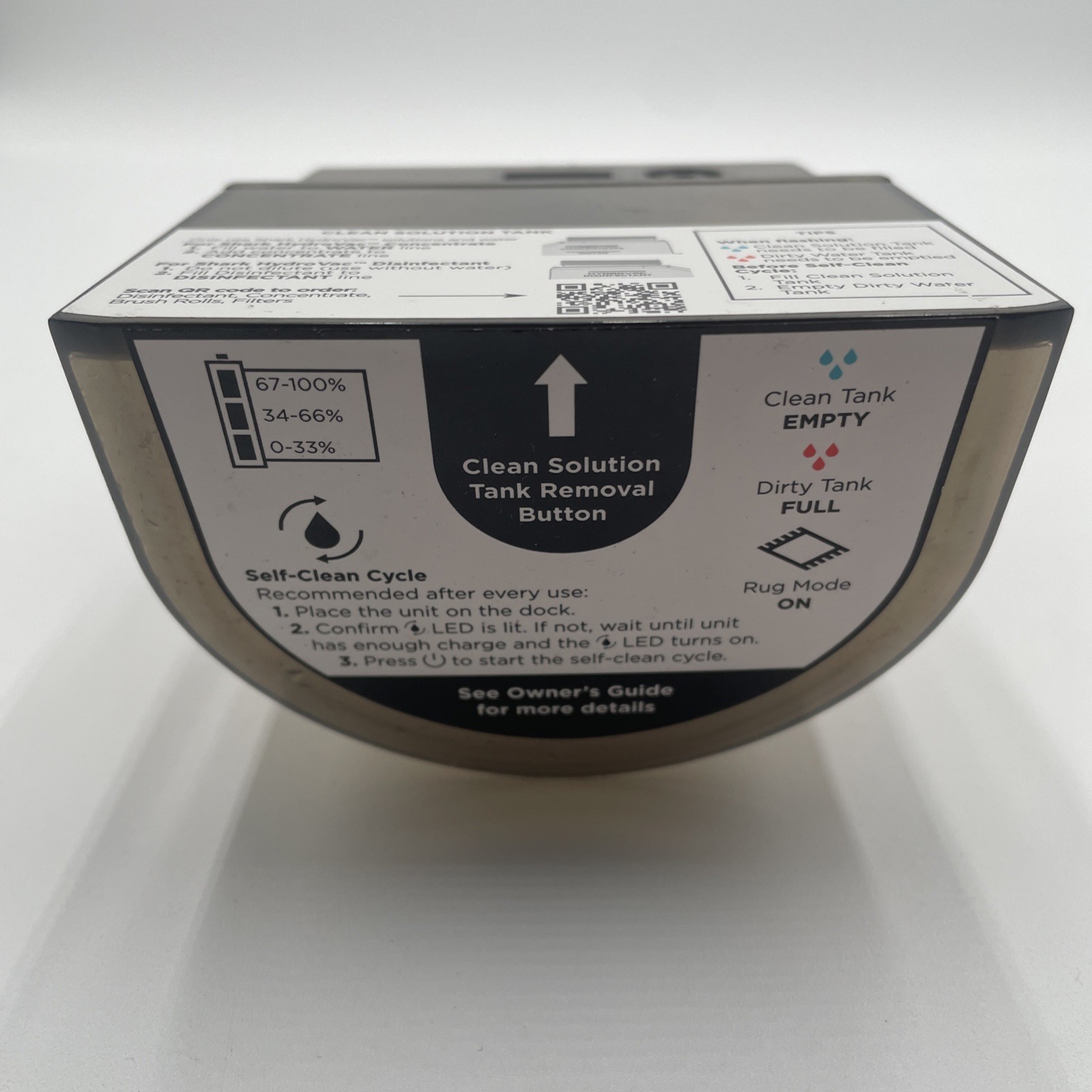 New – Clean Water Solution Tank for Shark HydroVac WD201 WD200 Universal