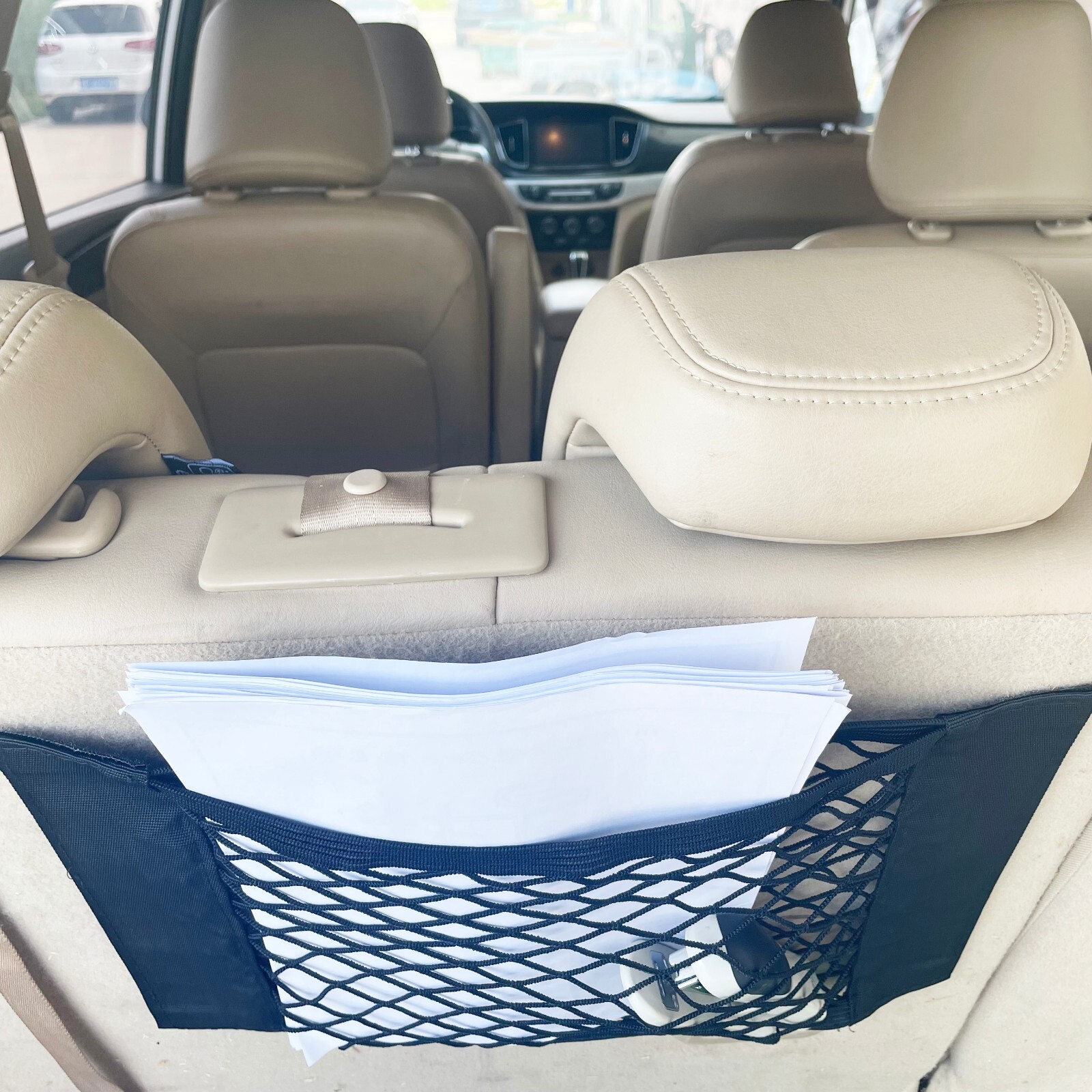1 PCS Net Bag Edge Storage Phone Holder Auto Car Hanging Back Seat Organizer