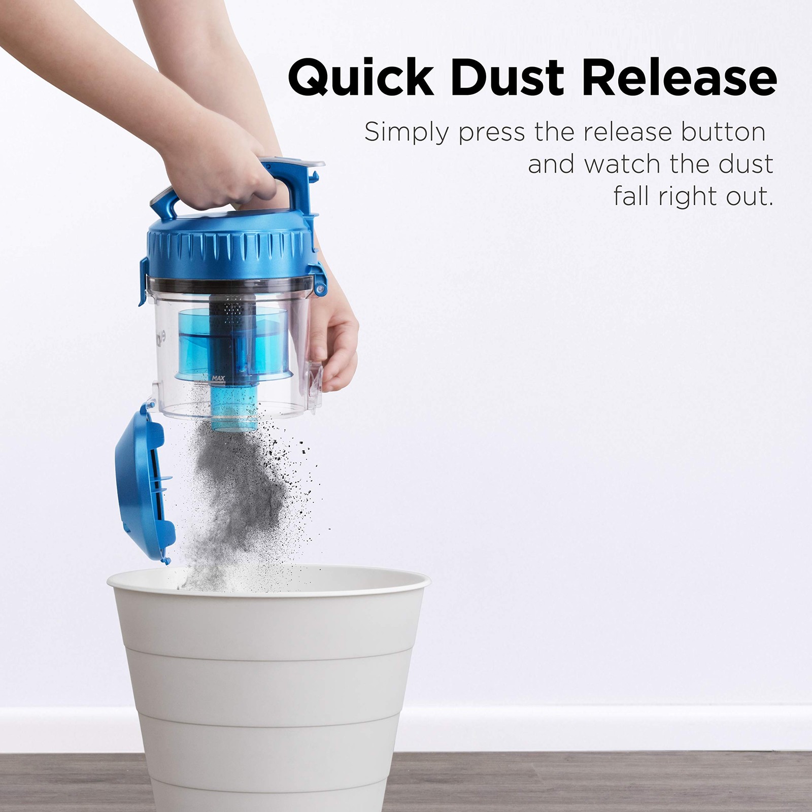 WhirlWind Bagless Canister Vacuum 2.5L, Lightweight for Carpets & Hard Floors