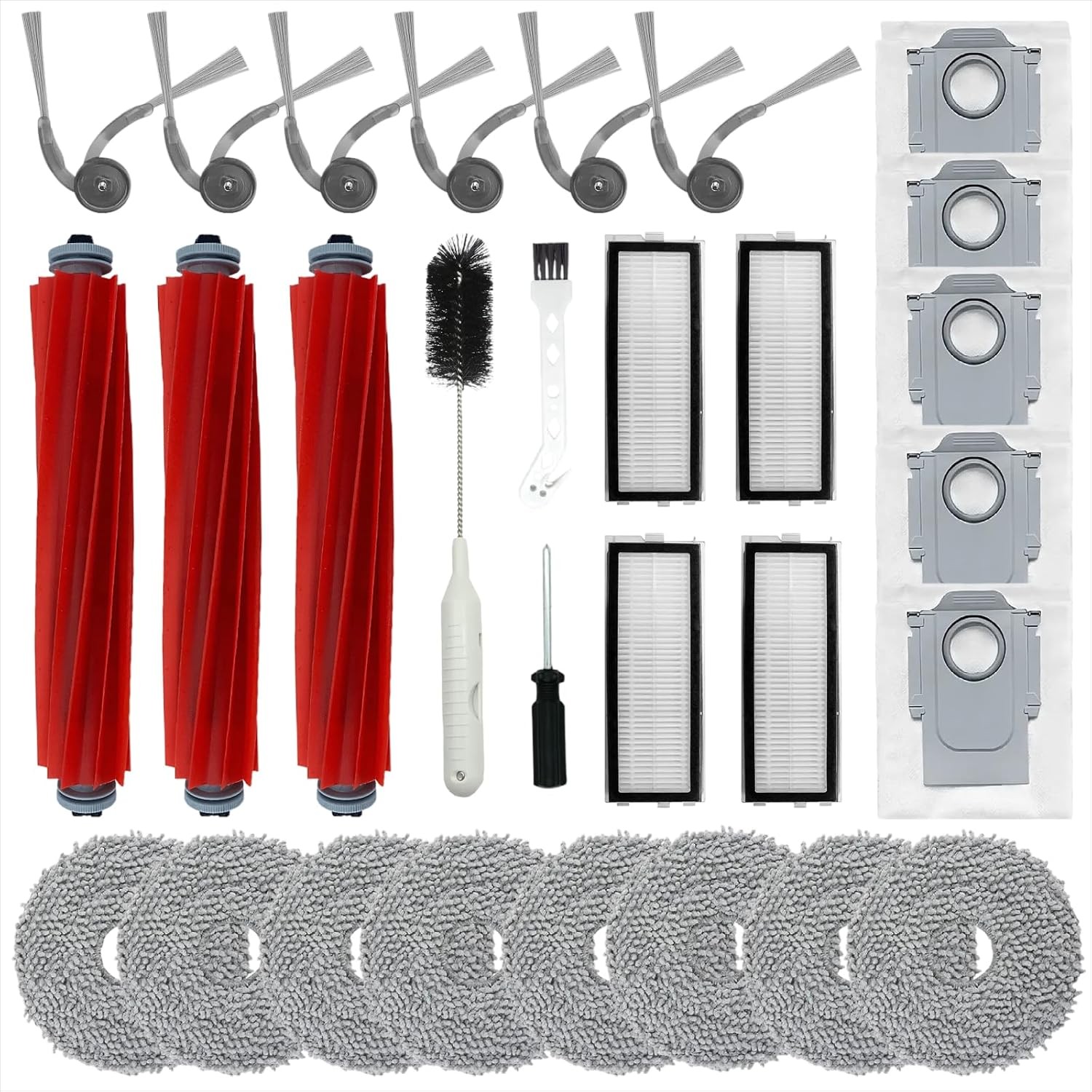 29 Pcs Replacement Accessories Kit Compatible with Roborock QV 35A QV 35S Robot