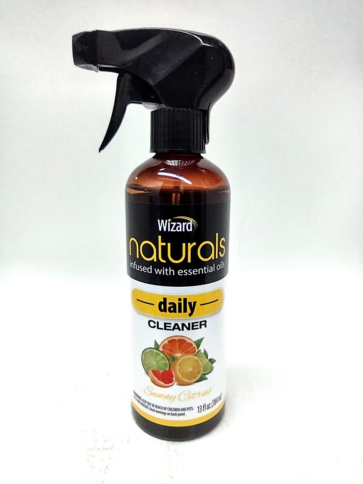 ( 4 ) Wizard Naturals In W/Essentials Oils Daily Cleaner Sunny Citrus 13 oz Ea