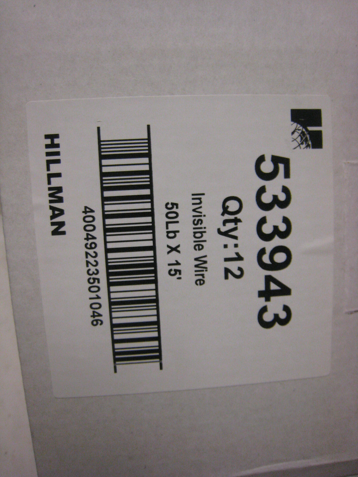 4 Yes 4 –50104 Invisible Picture Hanging Wire, 50-Lb.,Rating 15-Ft. Rolls