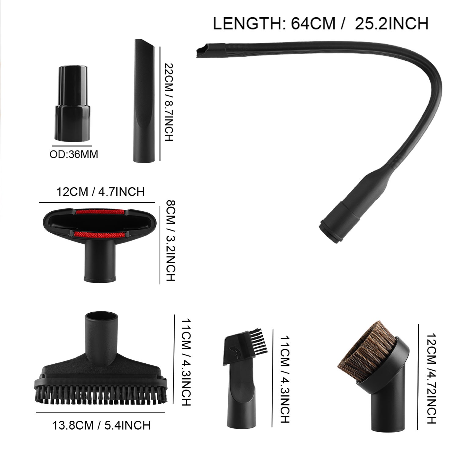 7Pcs for Shop Vac Household Cleaning Kit Attachments Vacuum Cleaner Accessories