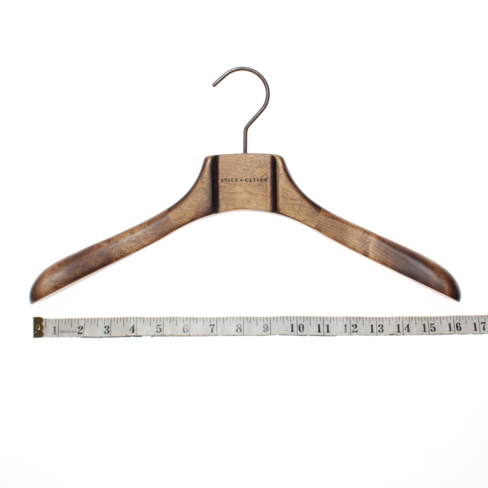 Stile Latino Sport Coat Hanger in Brown Wood