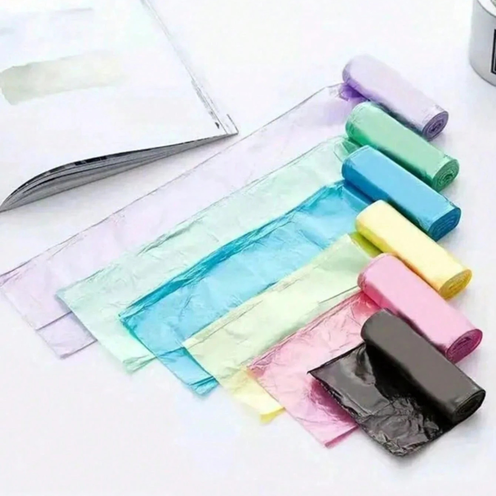 100 PCS 5 Gallon Trash Bags Kitchen Trash Bags Small Garbage Rubbish Bags 5 Roll