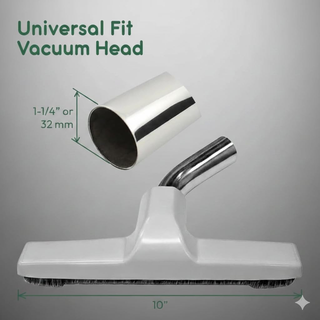 Fit All Residential Vacuum Cleaner 1 1/4 32mm White Floor Brush Metel 32-1500-91