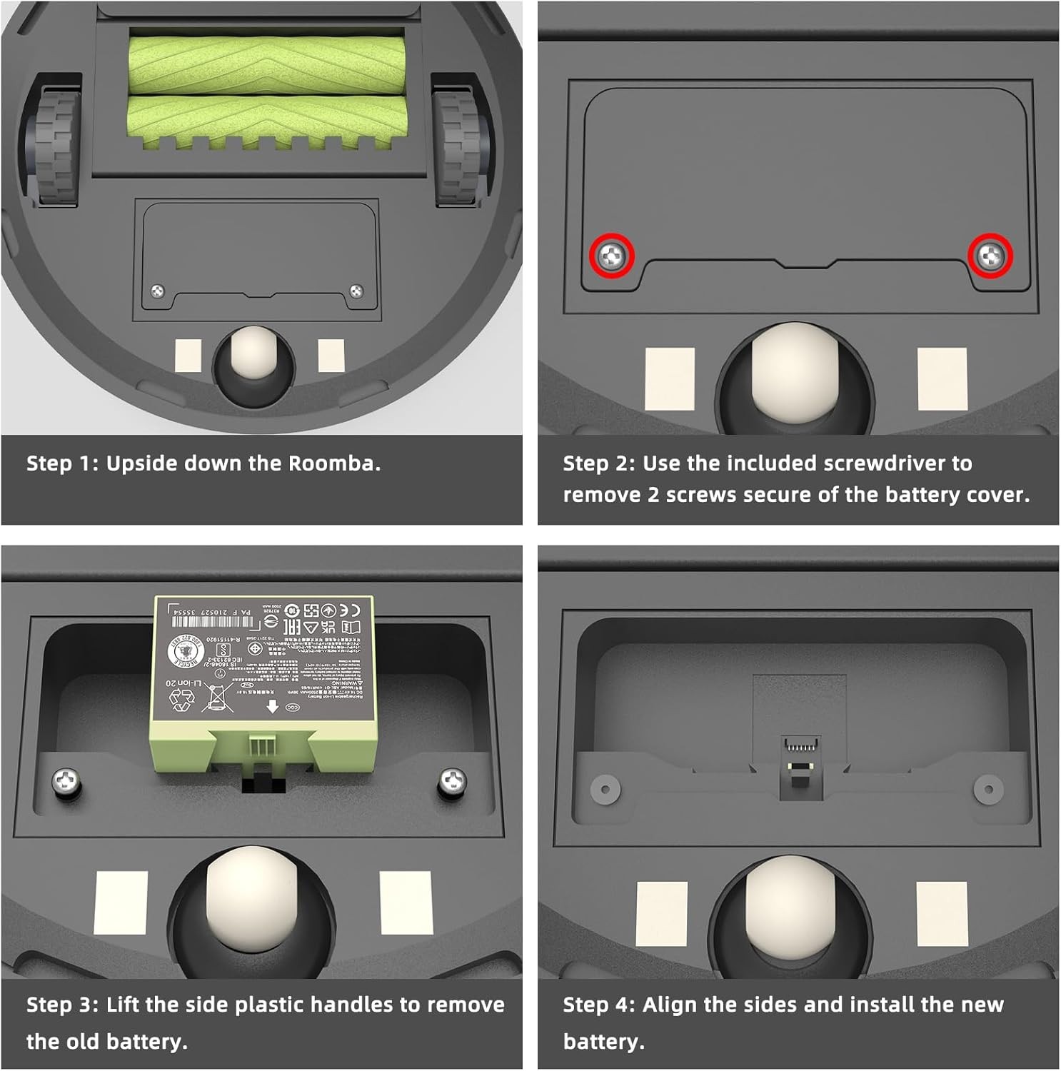 for iRobot Roomba e & i Series ABL-D1 Battery Replacement, Compatible