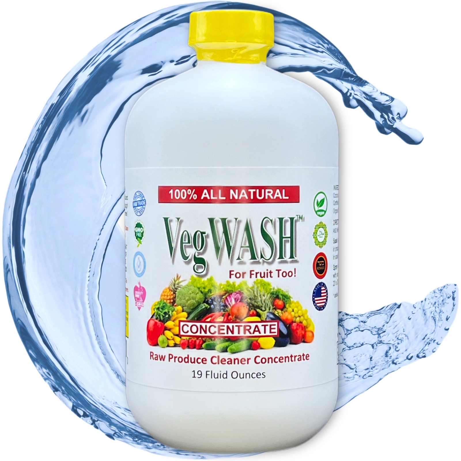 VegWASH™ Raw Produce Cleaner Concentrate (Scented): 19 Fl Oz Makes 2.375 Gallons