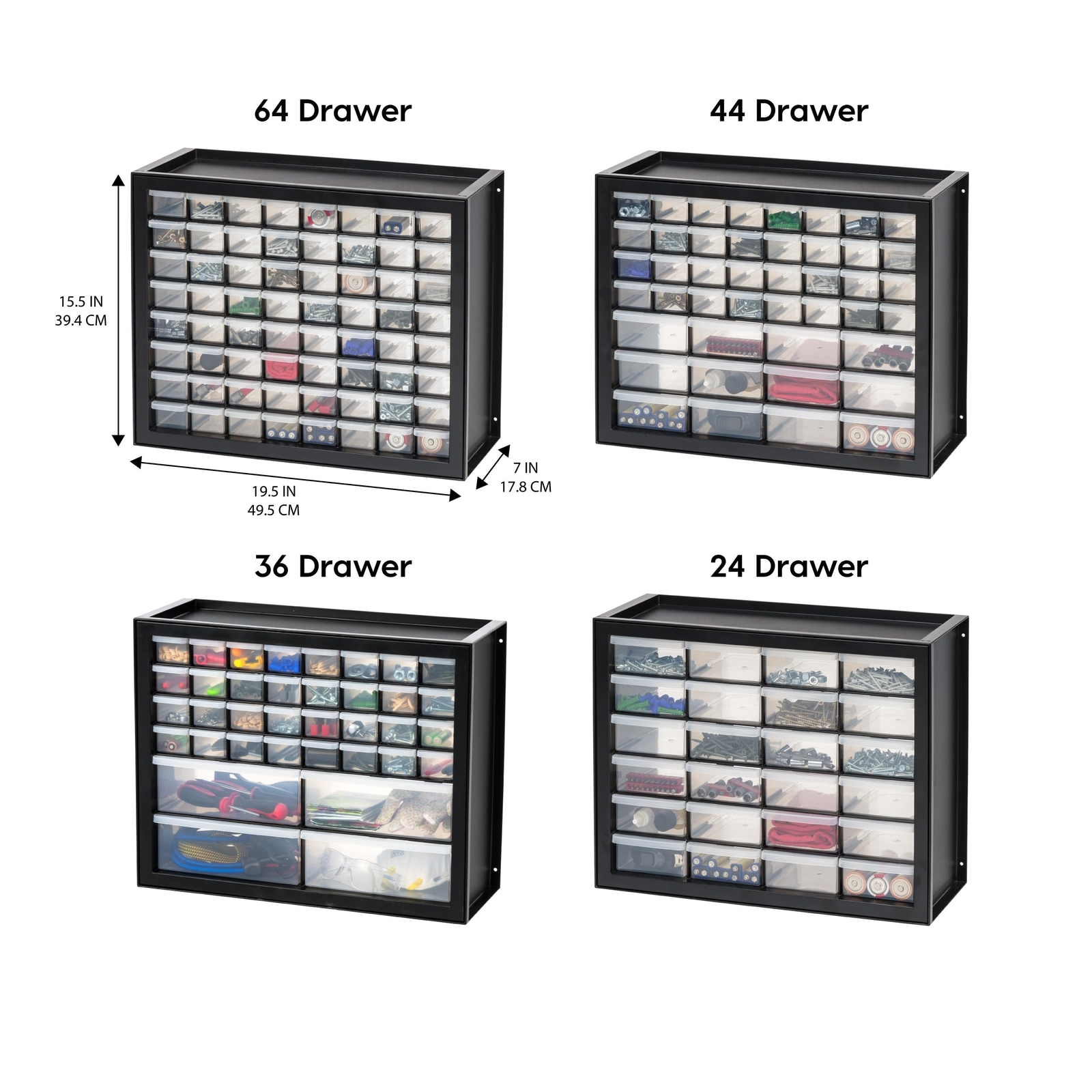 Screw Tool Organizer Small Parts Cabinet Chest, 44-Drawer Hardware Electronics N