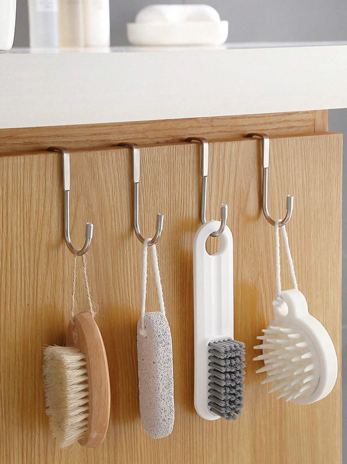 1 pc Stainless Steel Over-The-Door Hook – Punch-Free Minimalist Design
