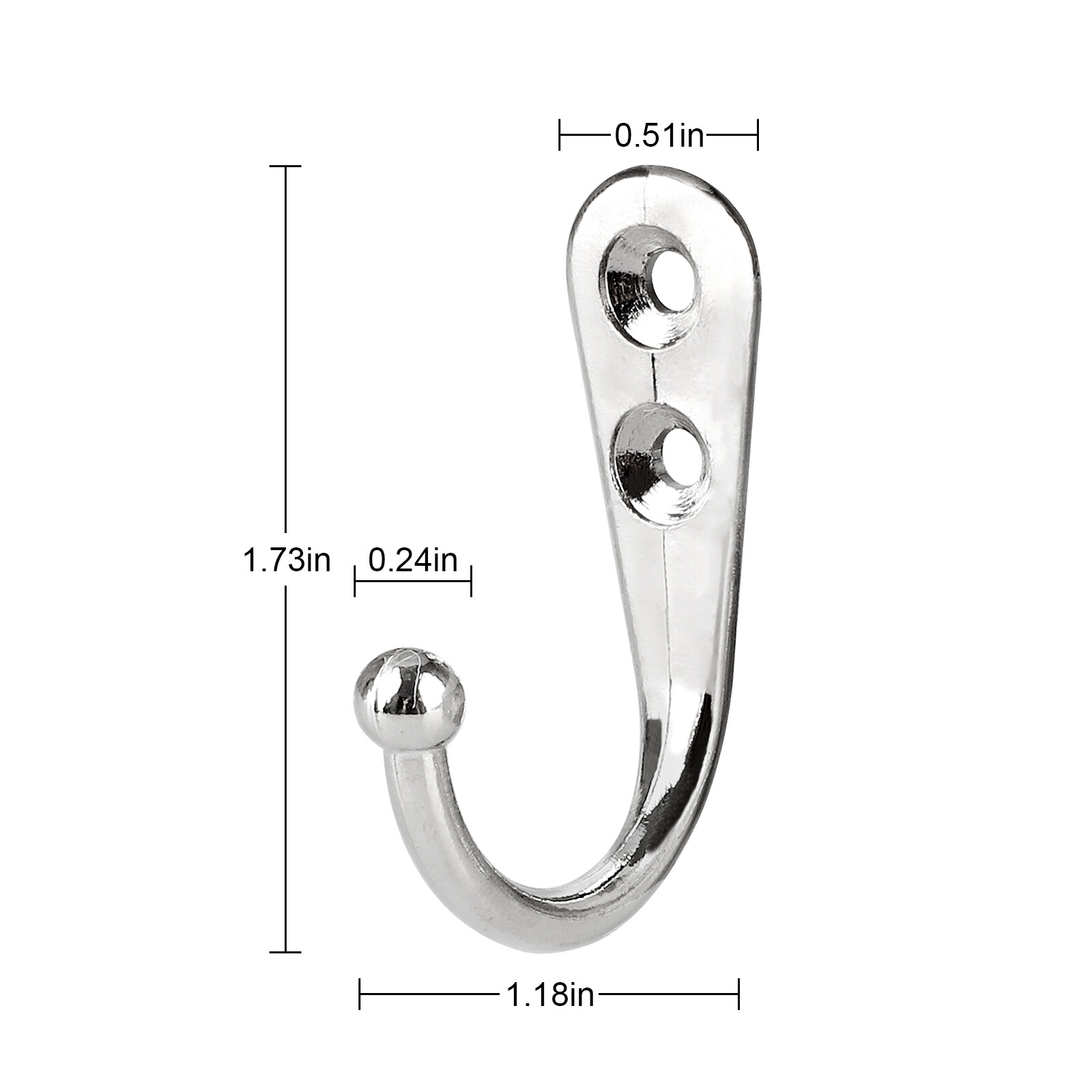 20PCS Wall Hooks for hanging Metal Wall Hooks for Coats Coat hooks for Wall USA