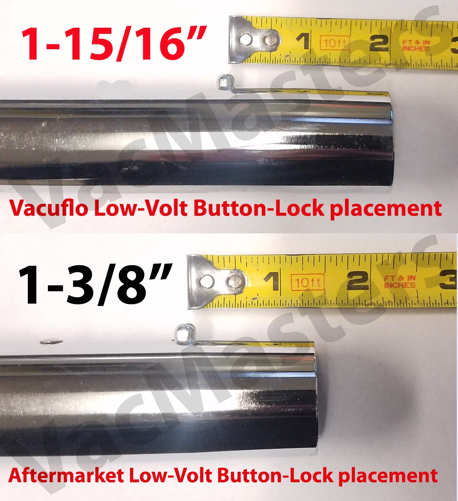 GENUINE Vacuflo 35′ TurboGrip central vacuum hose, UNIVERSAL-STYLE w/o Hose Rack
