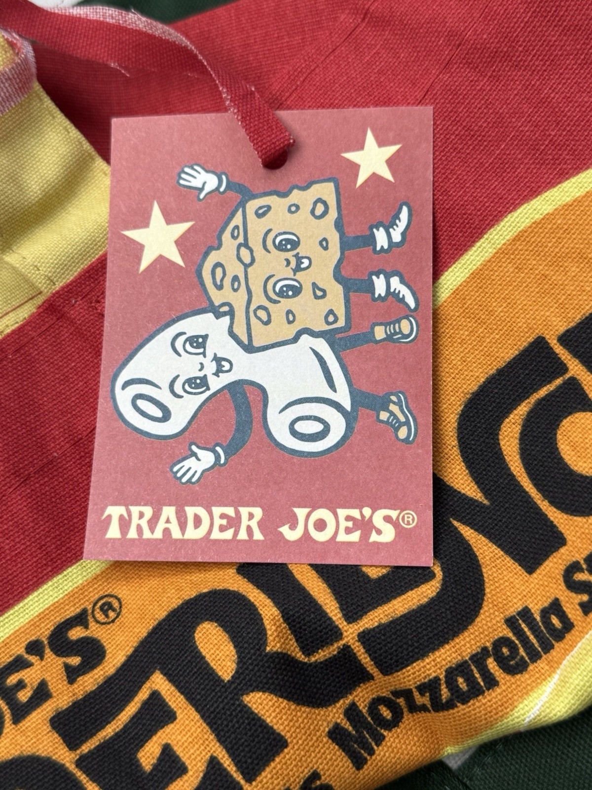 🧀 TRADER JOE’S *NWT* Cheese Adventures Canvas Cotton Reusable Tote Bag Pop Art