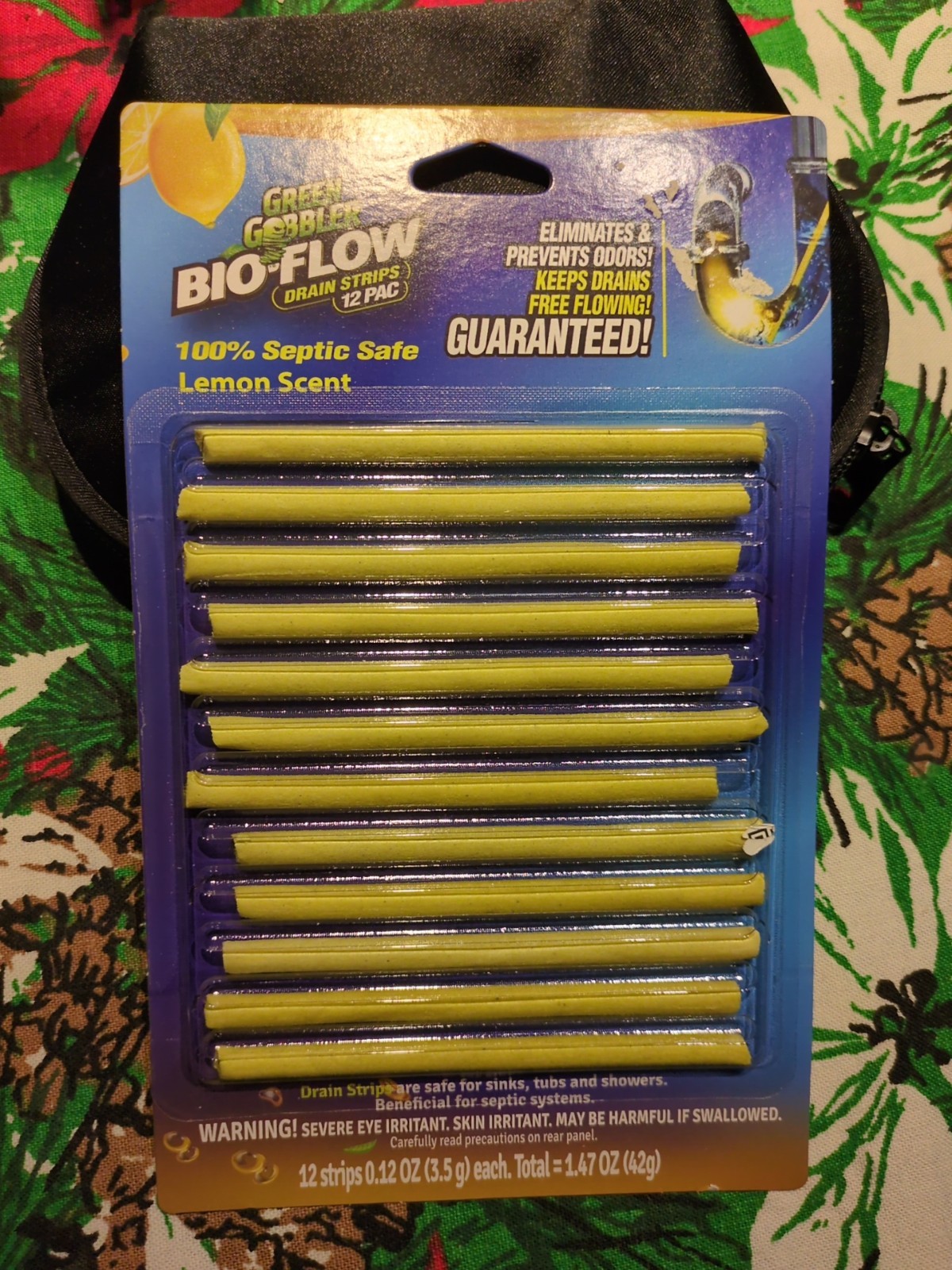 Lot Of two, Green Gobler Bio Flow Drain Strips 12 Per pack (24 Total)