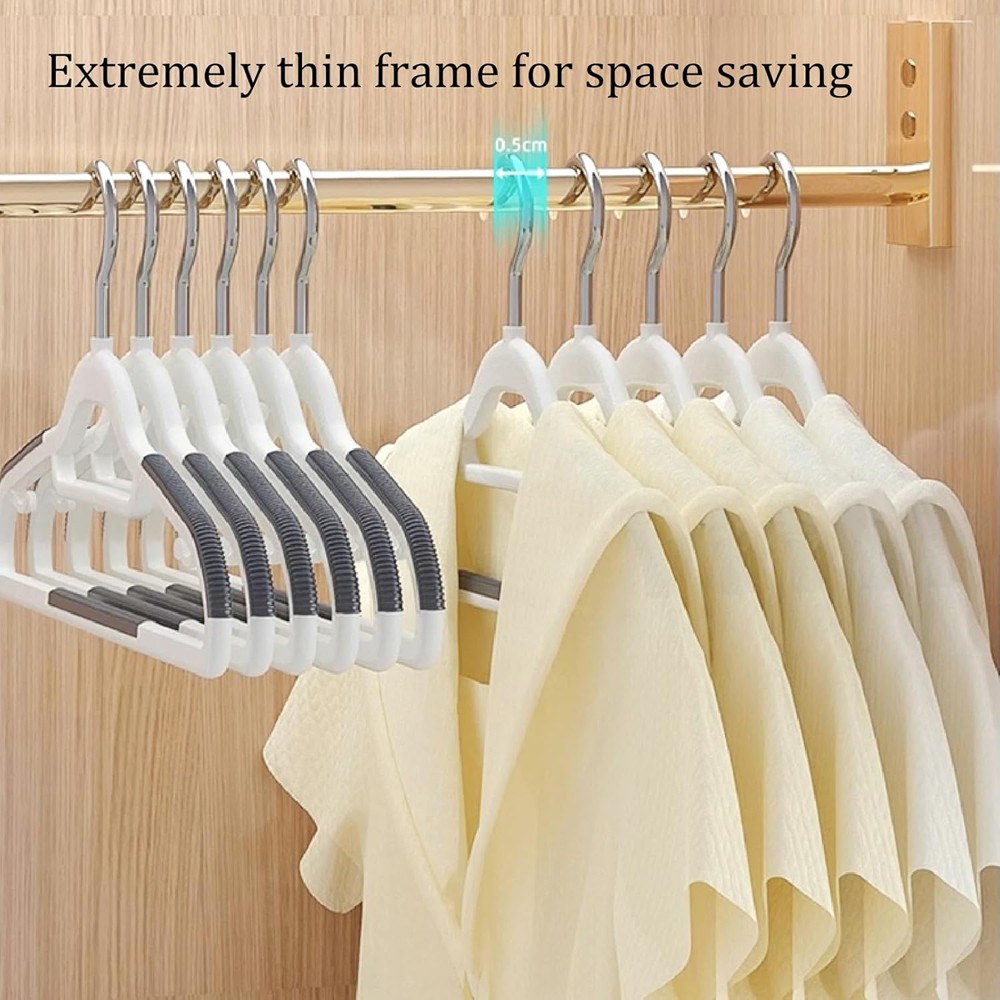 40pcs Non Slip Plastic Hanger Durable Heavy Duty Clothes Hanger 360° Swivel Hook
