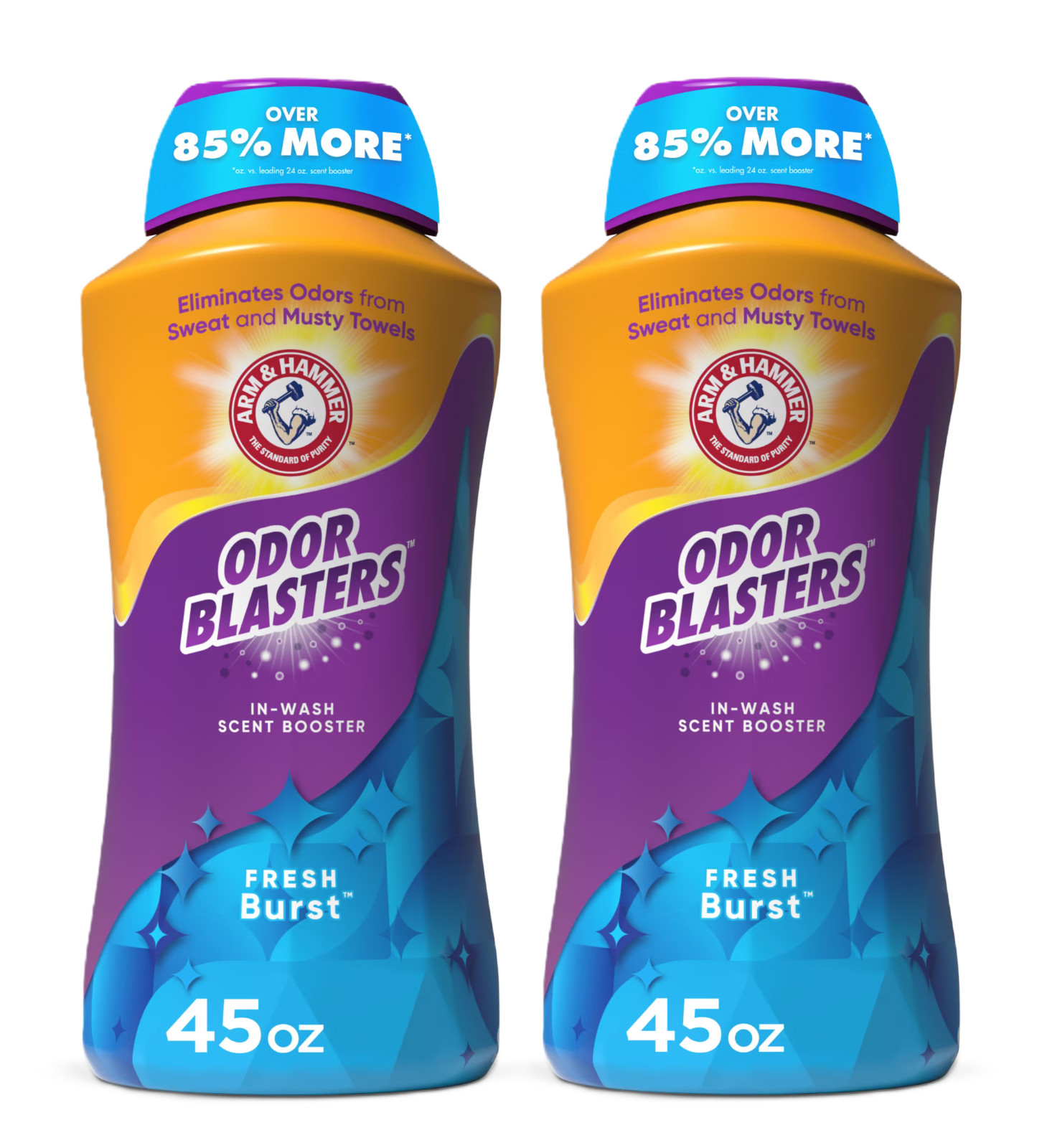 (2 pk)ARM & HAMMER Odor Blasters, Laundry Scent Booster Fresh Burst Scent, 45 Oz