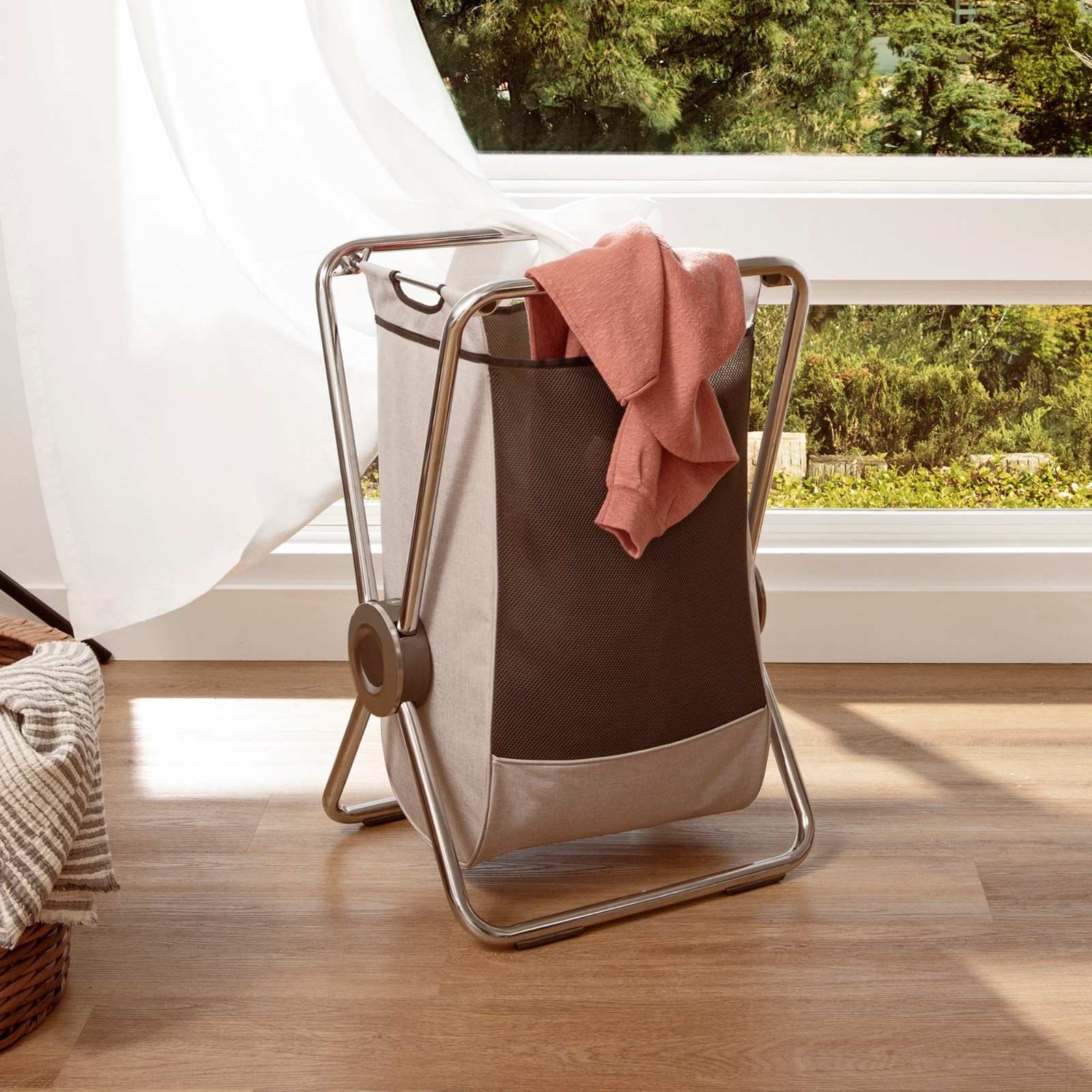 simplehuman X-Frame Hamper Chrome No Import Fees, US Stock