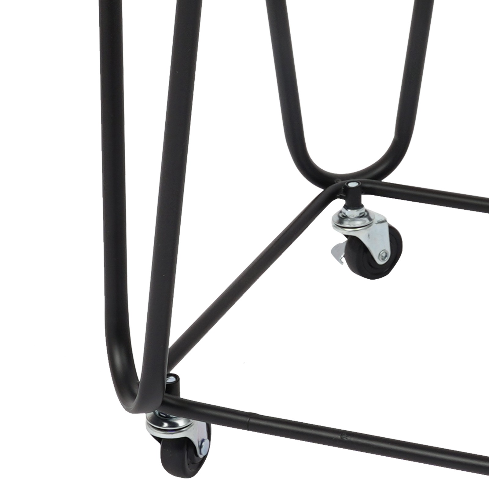 Modern Metal Laundry Basket Clothes Hamper Bathroom Bedroom Rolling Storage Cart