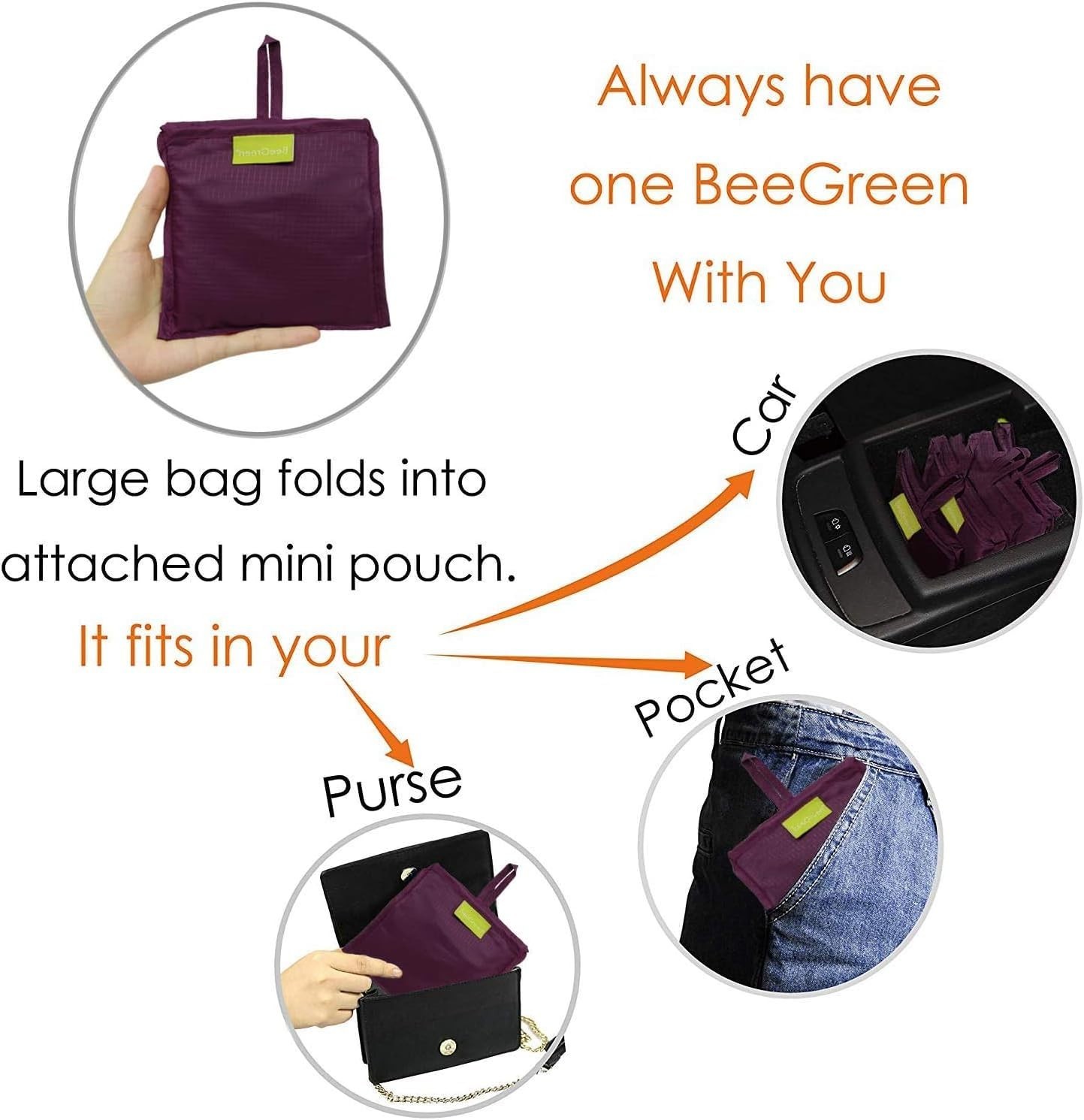 Zipper Pouch Bulk Grocery Bags – Foldable & Machine Washable