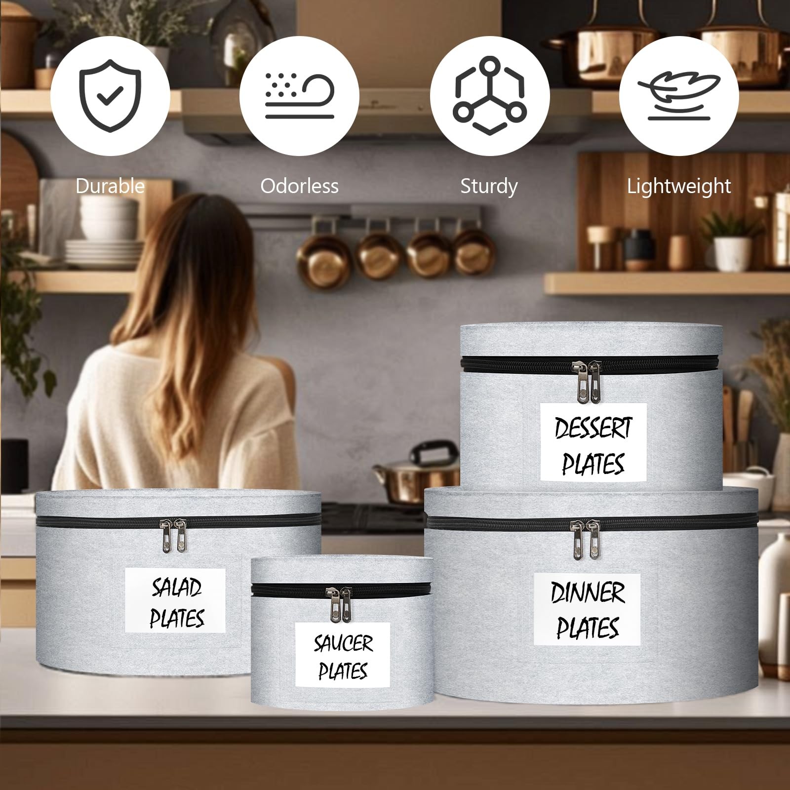China Storage Containers 4 Piece Set Moving Boxes for Dinnerware Stackable Mo…