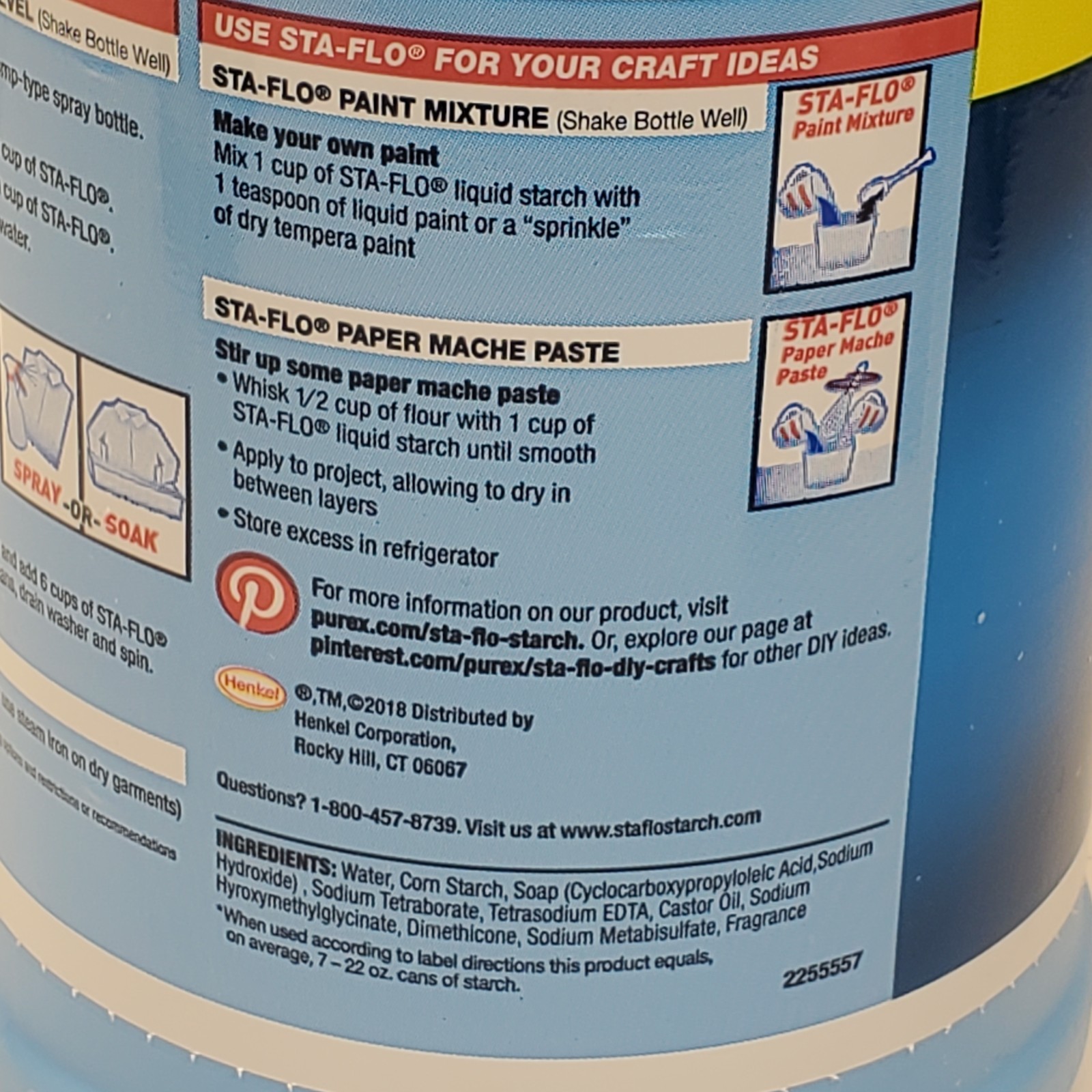 Purex Sta-Flo Liquid Starch Concentrated 64 Oz Crafts Quilting Discontinued