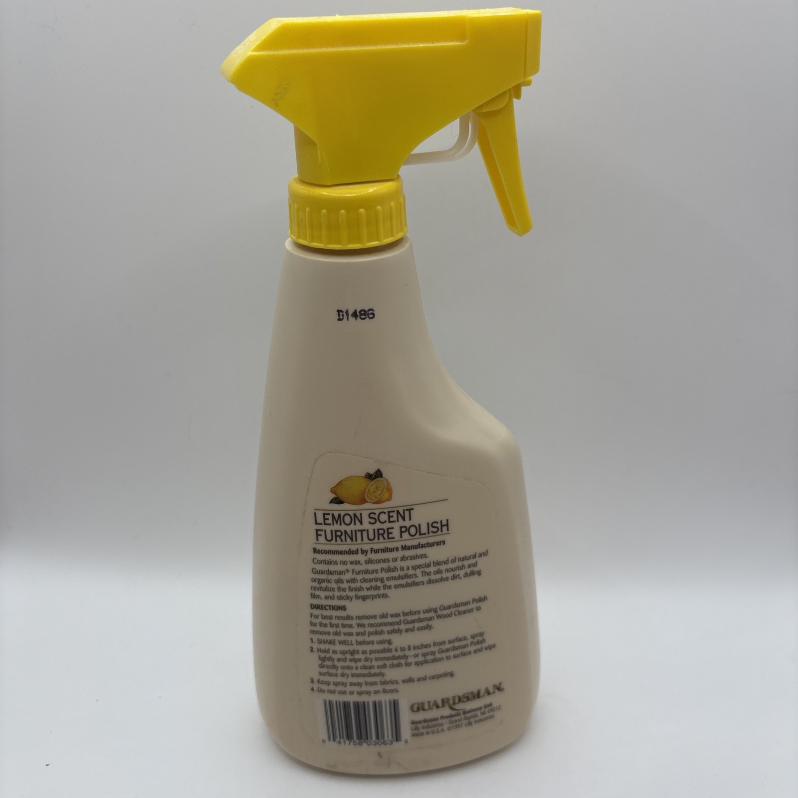 Vtg Set Of 3 Guardsman Furniture Polish 16 oz Lemon Scent Spray 1997 See Weights