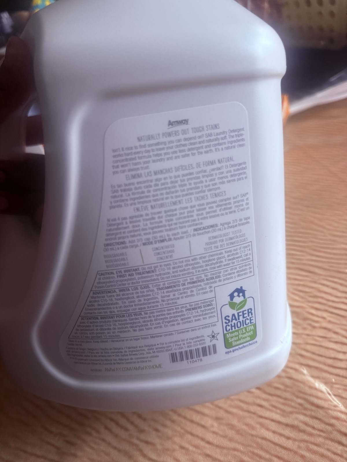 Amway Home SA8 Laundry Detergent Liquid 133 Loads Floral Scent EPA Safer Choice