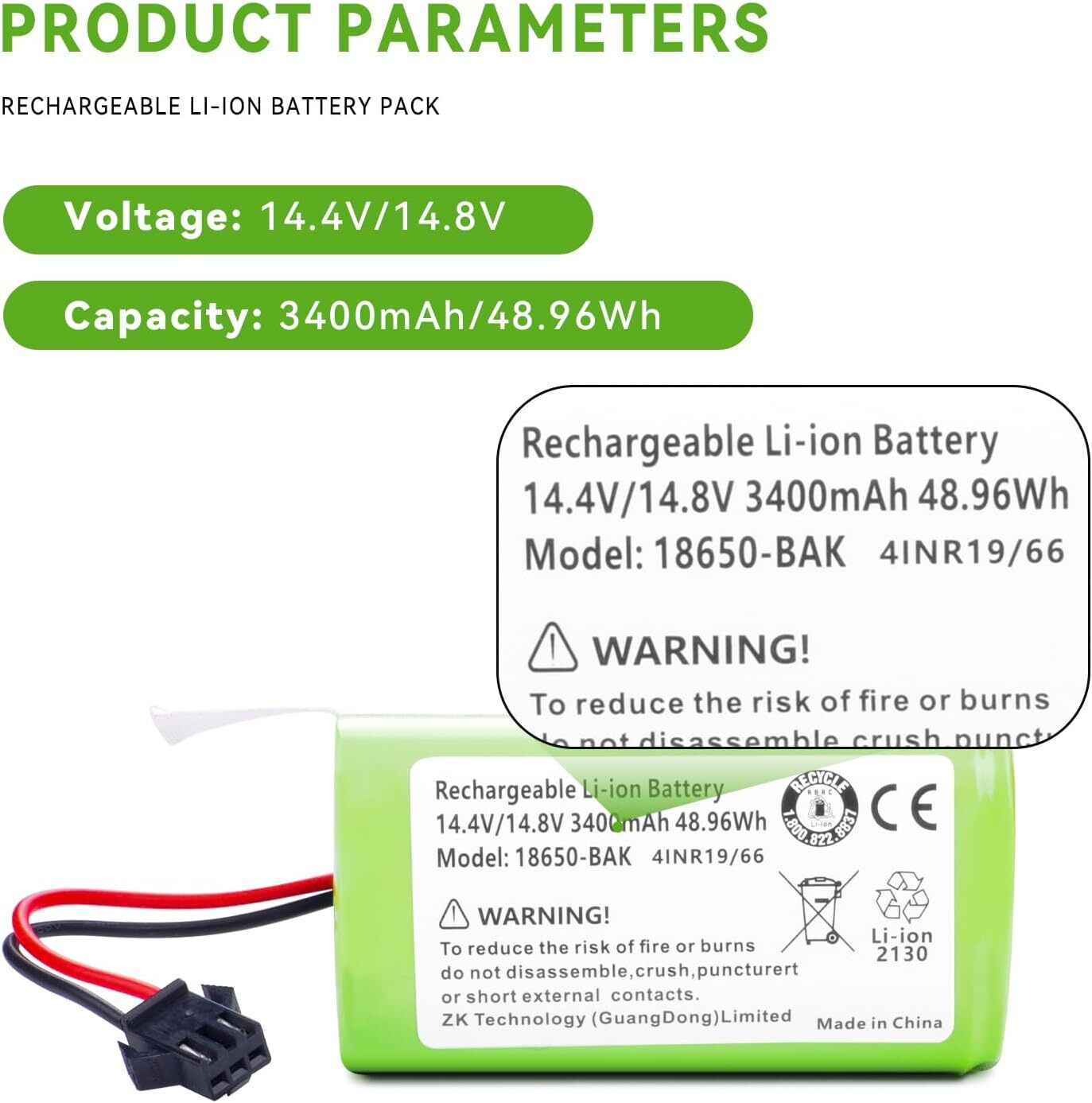 3400mAh Battery For Eufy RoboVac 11 11C 11S Max 12 15T 15C Max,25C,30,30C 35C