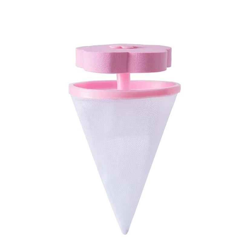 Laundry Lint Pet Hair Remover Floating Mesh Bag Catchers Reusable Washer