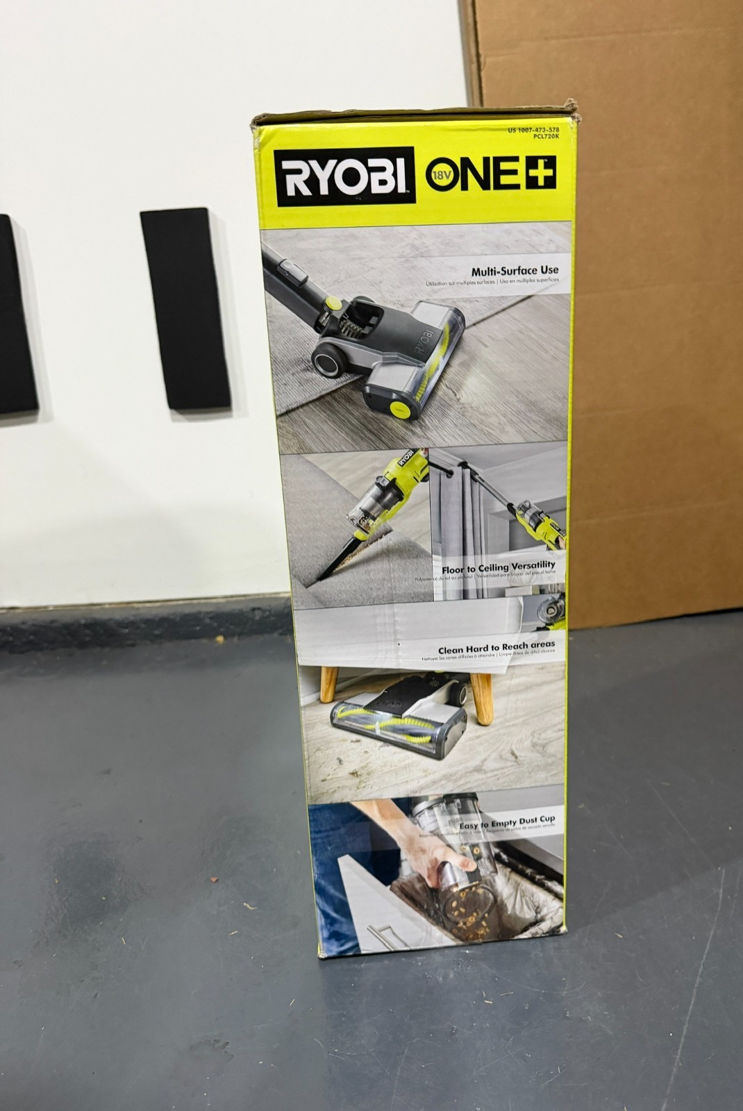 RYOBI ONE+ 18V Cordless Stick Vacuum Kit PCL720K 4Ah Battery Charger NEW