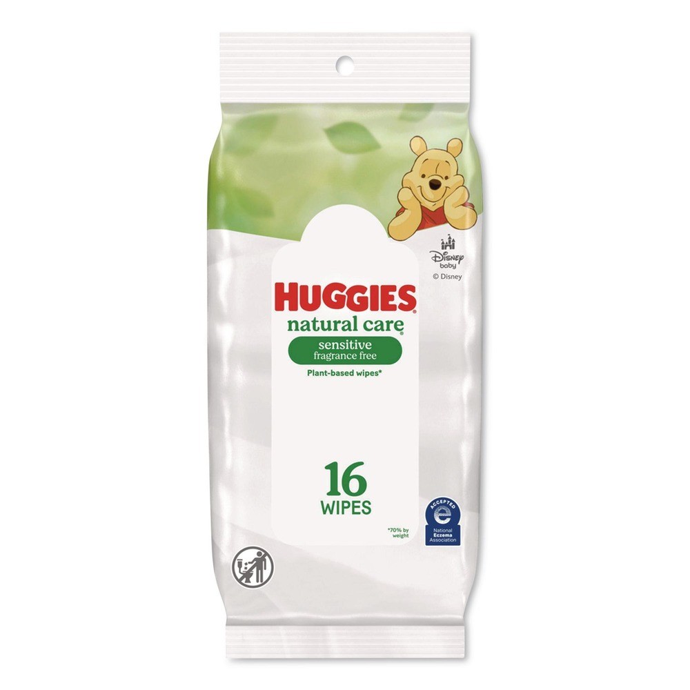 0 40706 6.6″ x 6.86″ Natural Care Sensitive Baby Wipes – Unscented (16/PK) New