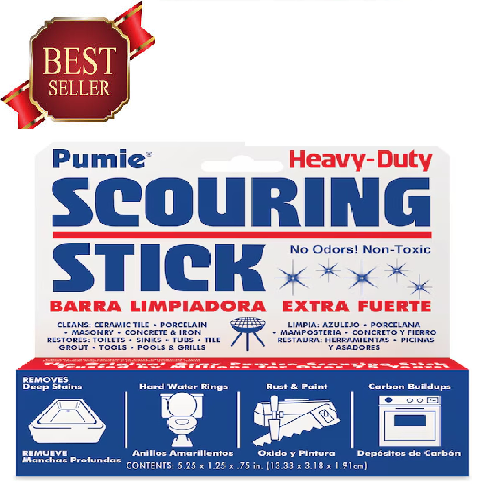Pumie Heavy Duty Pumice Scouring Stick Cellulose Scouring pad