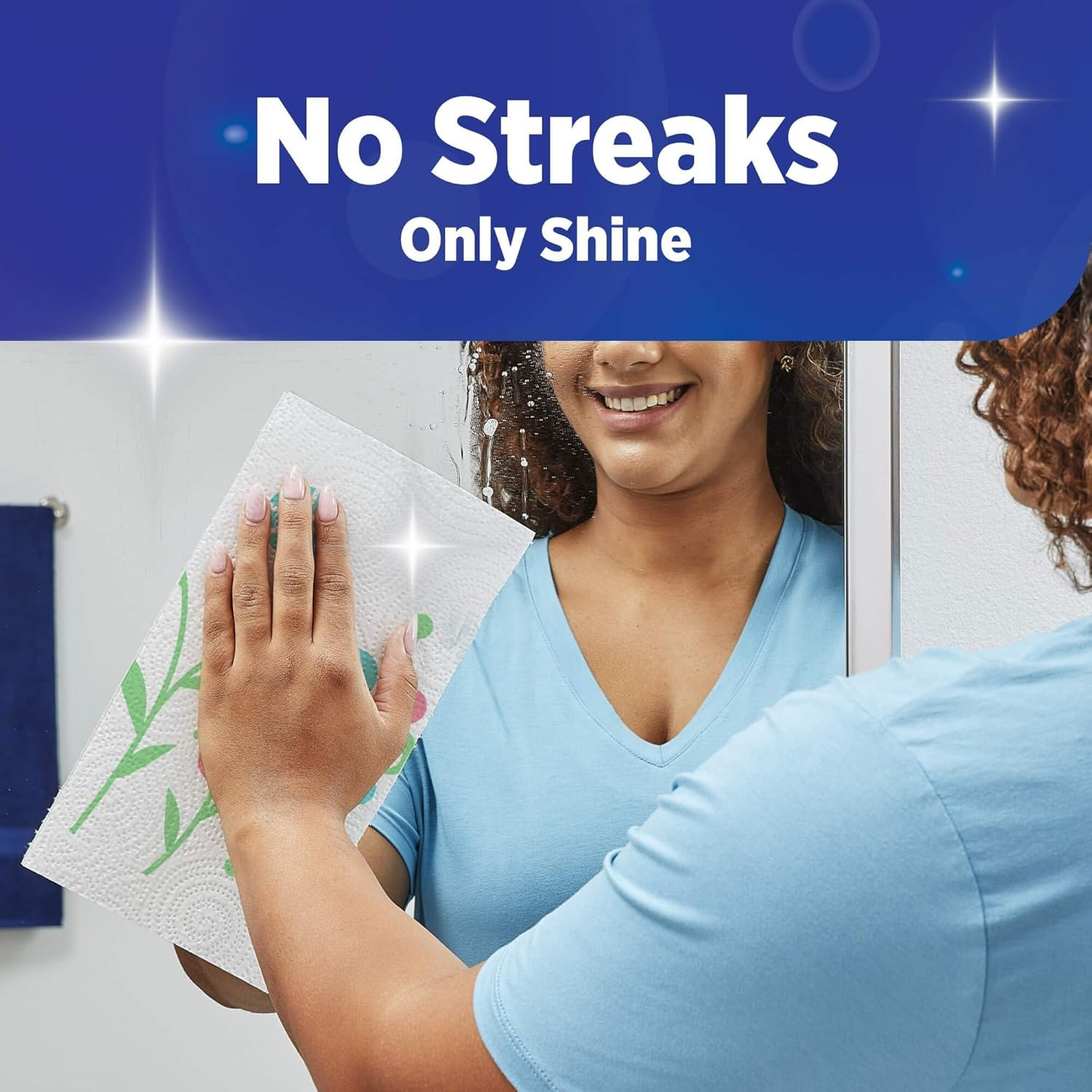 Sparkle Pick-A-Size Paper Towels Spirited Prints 6 Double Rolls = 12 Regular
