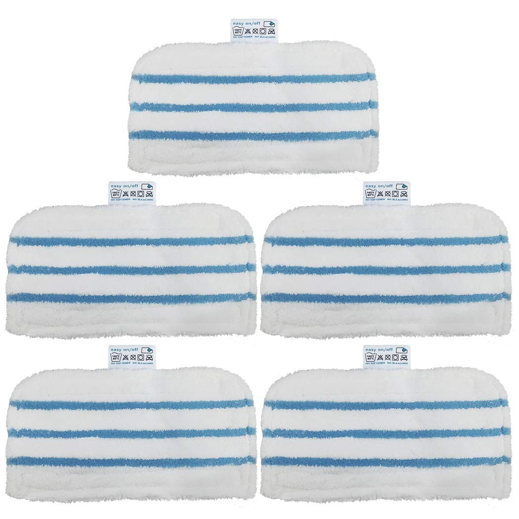 5-Pack Washable Pads Replacement for Black + Decker Steam Mop 1600 Series
