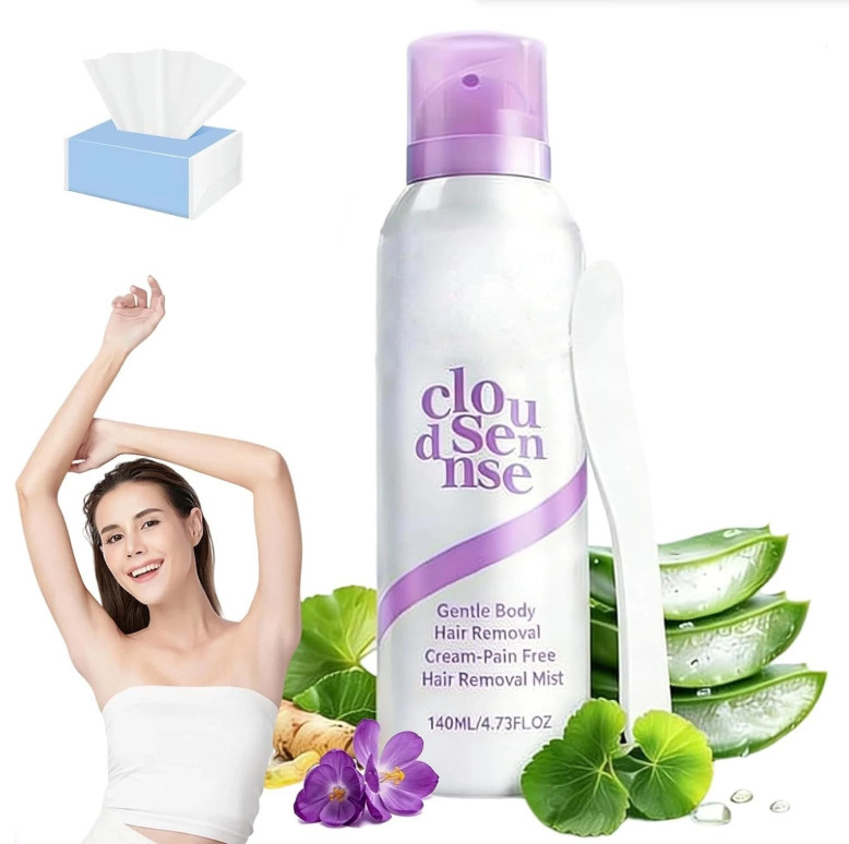 Cloud Sense Gentle Hair Removal Mousse Spray, Aloe & Hyaluronic Acid~2026
