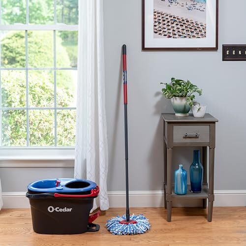 O-Cedar EasyWring RinseClean Microfiber Spin Mop & Bucket Floor Cleaning System