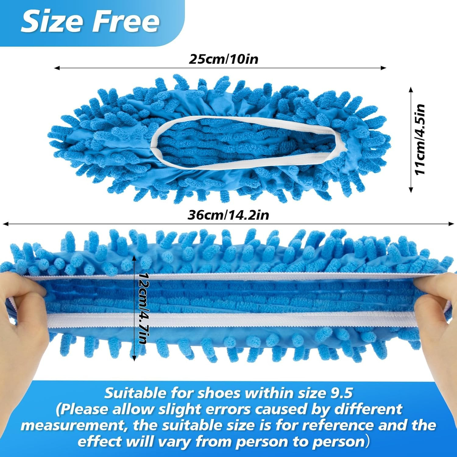 10 Pack Mop Slippers Floor Cleaning Shoes Microfiber Washable Mopping Socks