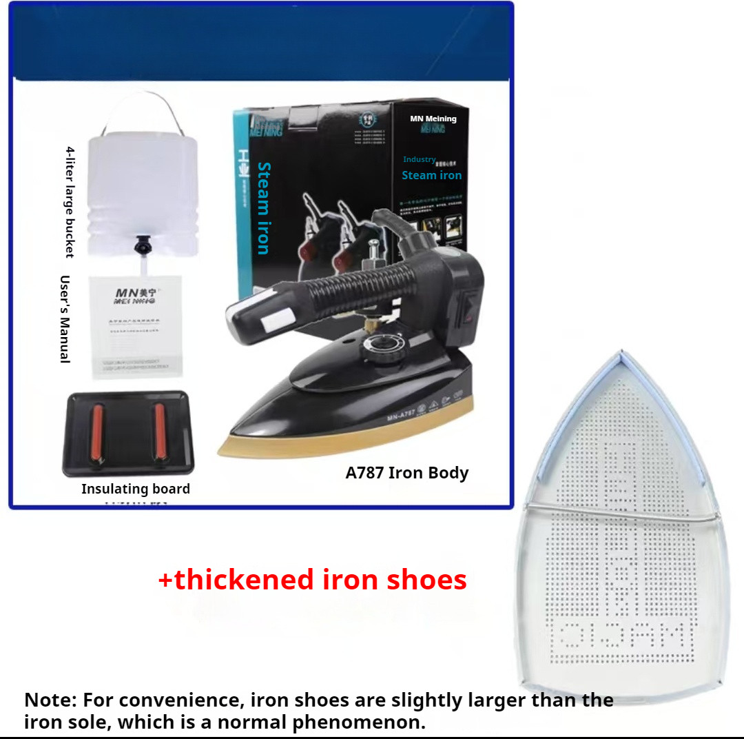 MN-787 Electric Bottle Iron Dual Steam Chamber Industrial Household Iron